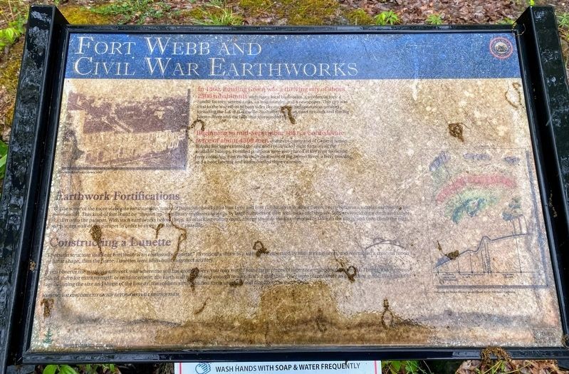 Fort Webb and Civil War Earthworks Marker image. Click for full size.