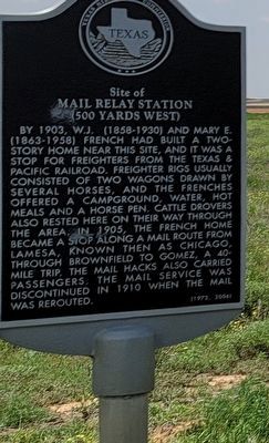 Site of Mail Relay Station Marker image. Click for full size.