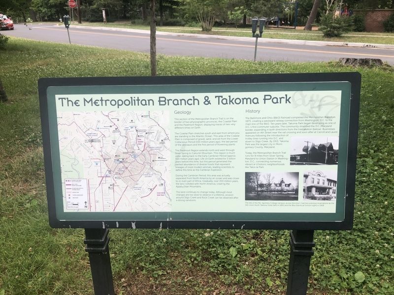 The Metropolitan Branch & Takoma Park Marker image. Click for full size.