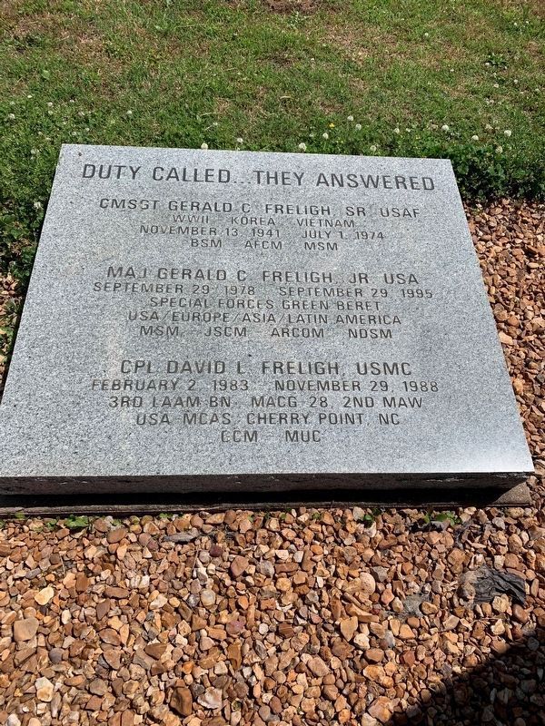 Duty Called…They Answered Marker. Click for full size. Duty Called…They Answered Marker image. Click for full size.