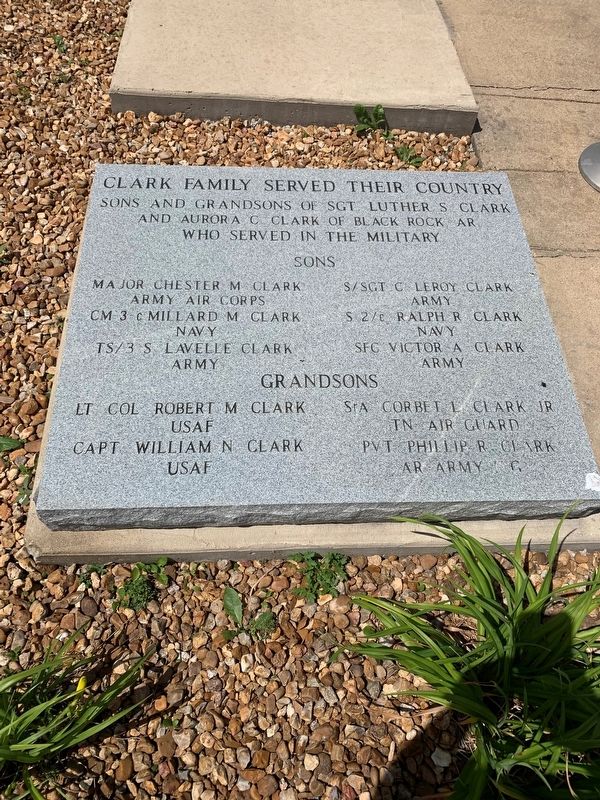 Clark Family Served Their Country Marker. Click for full size. Clark Family Served Their Country Marker image. Click for full size.