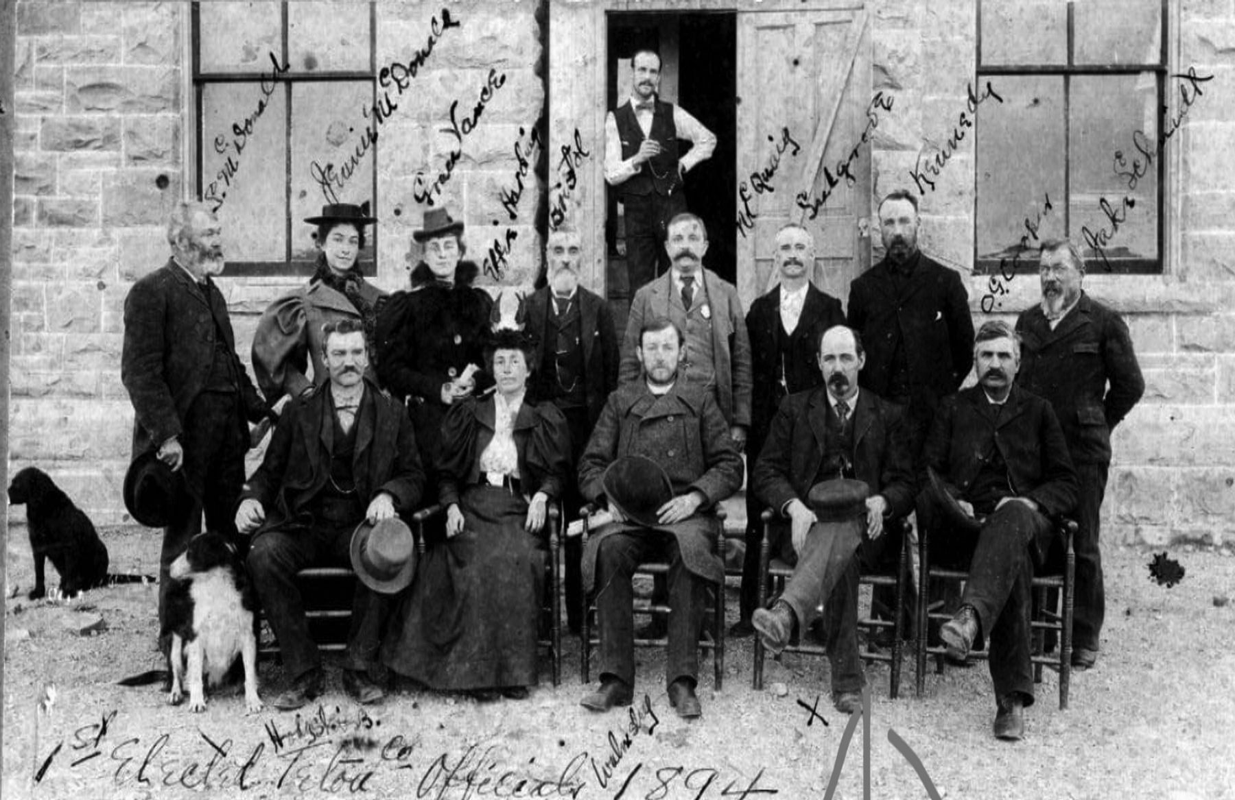 First Elected Teton County Officials, 1894 image. Click for full size.