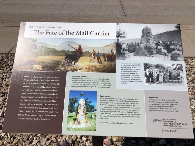 The Fate of the Mail Carrier Marker image. Click for full size.