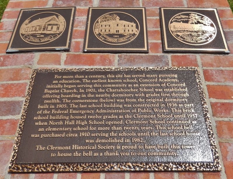 Concord Academy / Chattahoochee High School / Clermont School House Marker. Click for full size. Concord Academy / Chattahoochee High School / Clermont School House Marker image. Click for full size.