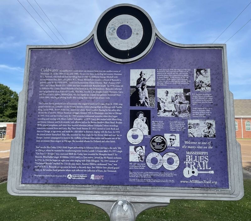 Tate County Blues: Coldwater Marker (reverse) image. Click for full size.
