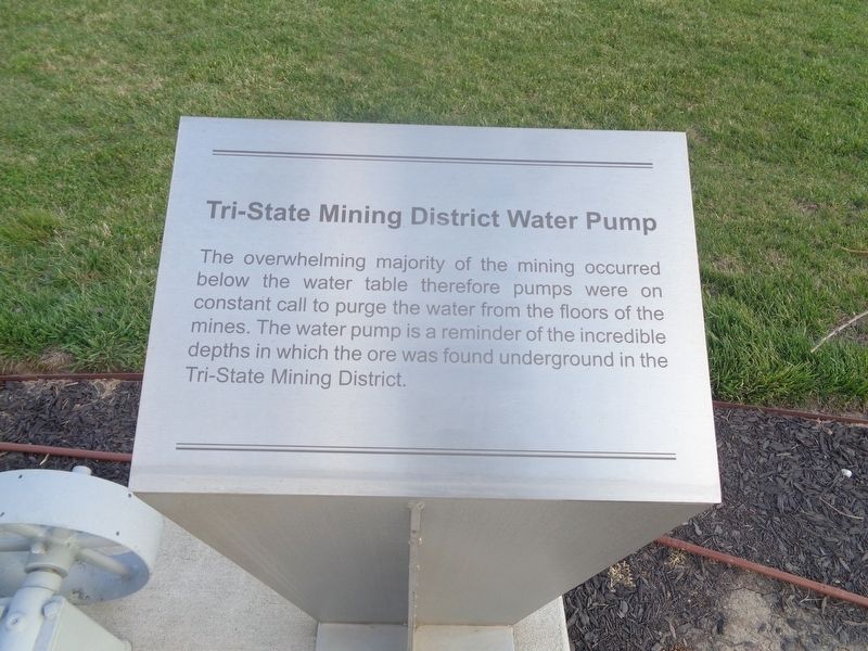 Tri-State Mining District Water Pump Marker image. Click for full size.