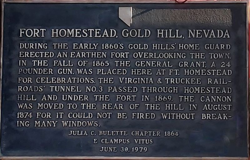 Fort Homestead, Gold Hill, Nevada Marker image. Click for full size.