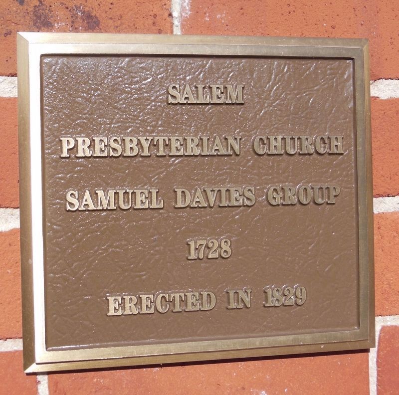Plaque on Salem Church image. Click for full size.
