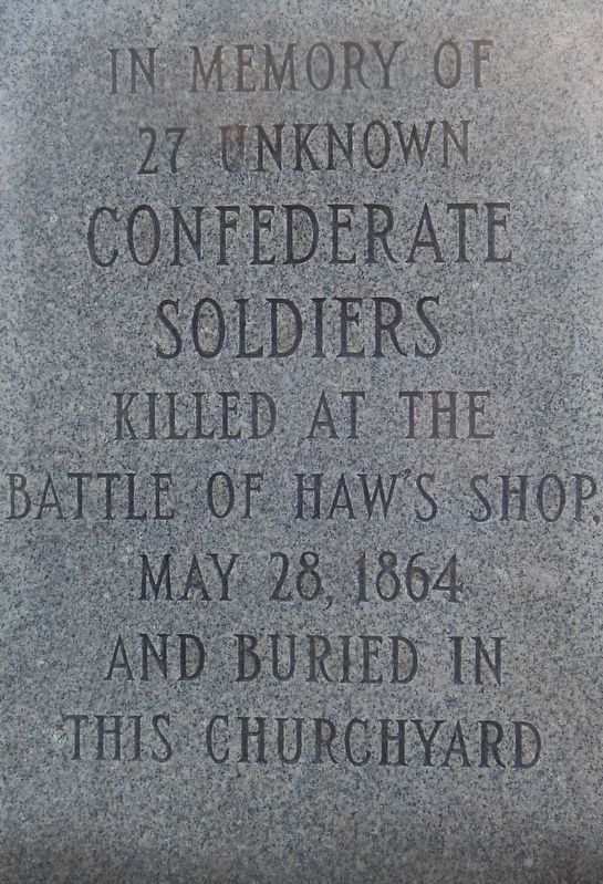 Unknown Confederate Soldiers Marker. Click for full size. Unknown Confederate Soldiers Marker image. Click for full size.