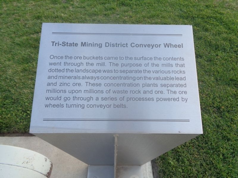 Tri-State Mining District Conveyor Wheel Marker image. Click for full size.