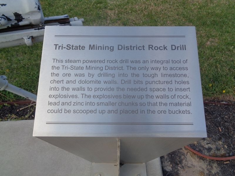Tri-State Mining District Rock Drill Marker image. Click for full size.