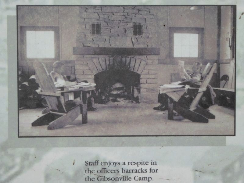 Close-up of photo on marker - note the fireplace in the photo image. Click for full size.