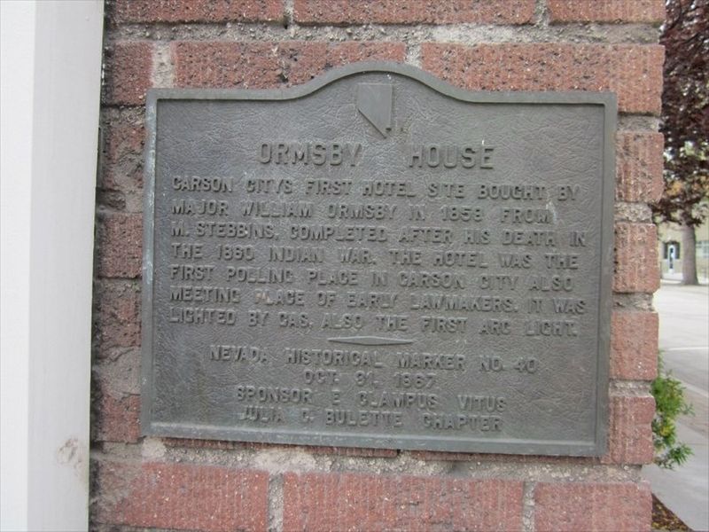 Ormsby House Marker image. Click for full size.