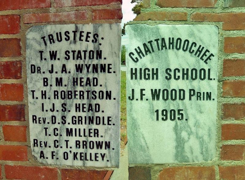 Chattahoochee High School Cornerstone. Click for full size. Chattahoochee High School Cornerstone image. Click for full size.