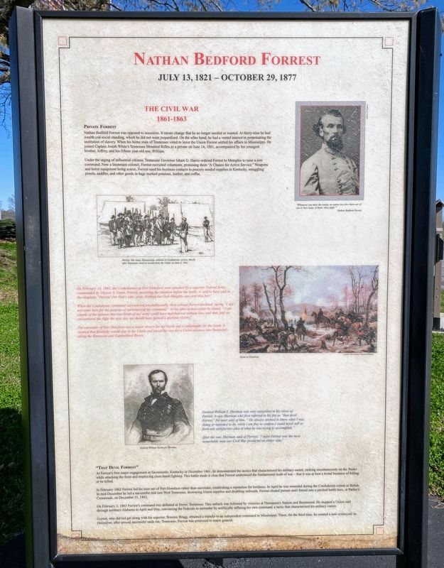 Nathan Bedford Forrest Marker image. Click for full size.
