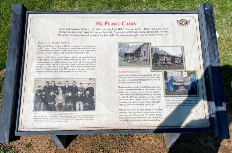 McPeake Cabin Marker image. Click for full size.