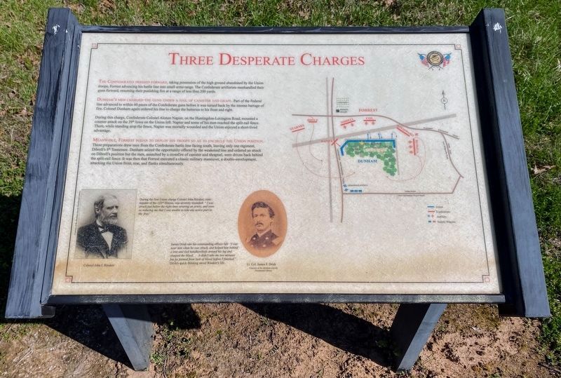 Three Desperate Charges Marker image. Click for full size.
