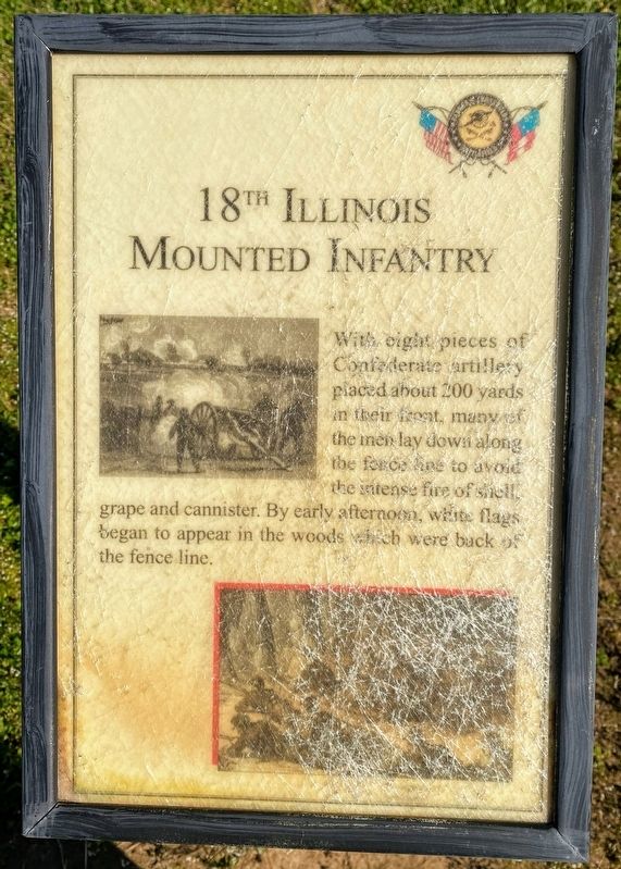 18th Illinois Mounted Infantry Marker image. Click for full size.