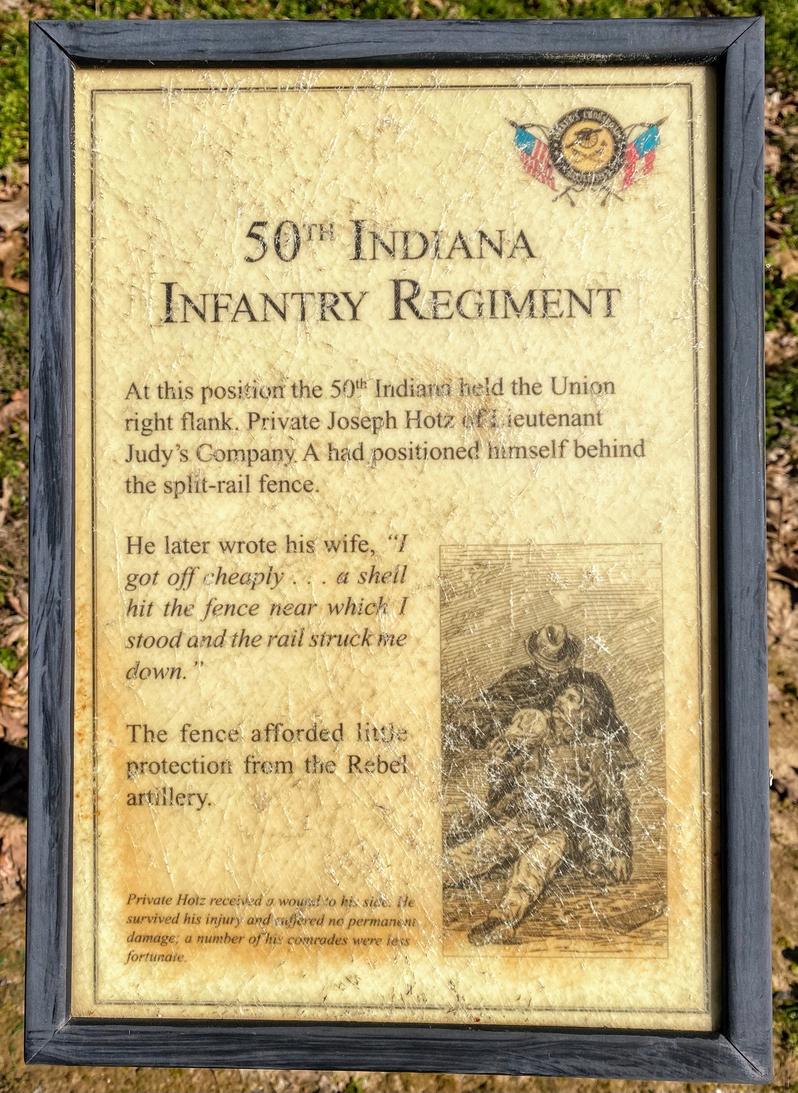 50th Indiana Infantry Regiment Marker