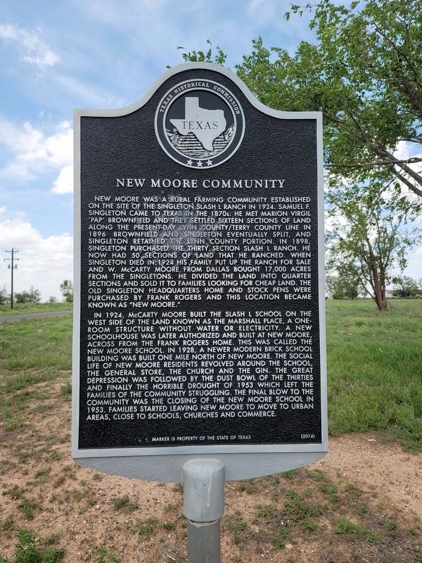 New Moore Community Marker image. Click for full size.