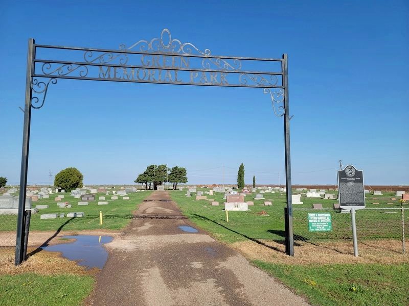 Green Memorial Park Cemetery and Marker image. Click for full size.