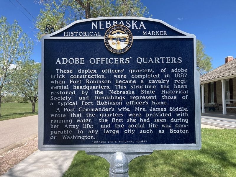 Adobe Officers’ Quarters Marker image. Click for full size.