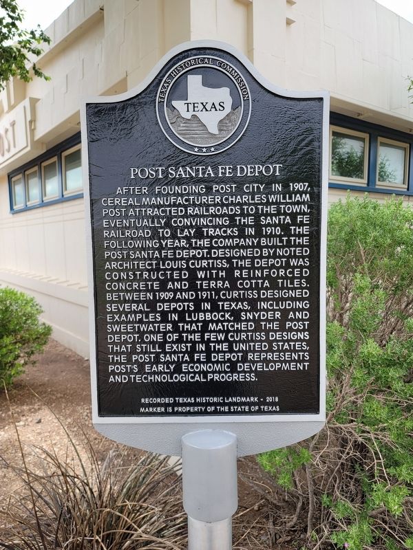 Post Santa Fe Depot Marker image. Click for full size.