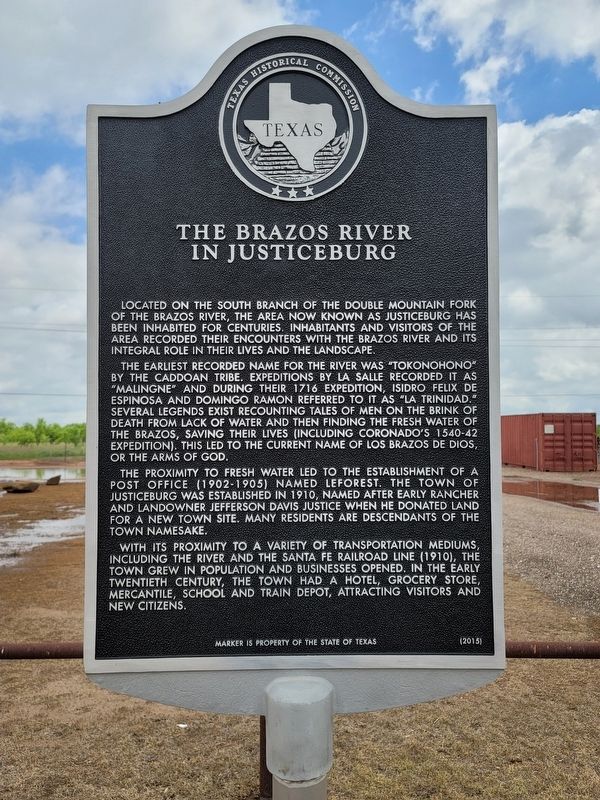 The Brazos River in Justiceburg Marker image. Click for full size.