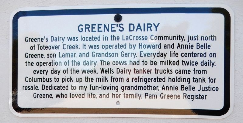 Greene's Dairy Marker image. Click for full size.