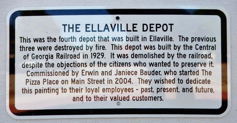 The Ellaville Depot Marker image. Click for full size.