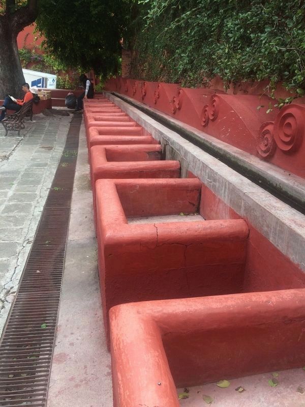 Restored public washing basins near The Fountain (El Chorro) Marker. Click for full size. Restored public washing basins near The Fountain (El Chorro) Marker image. Click for full size.