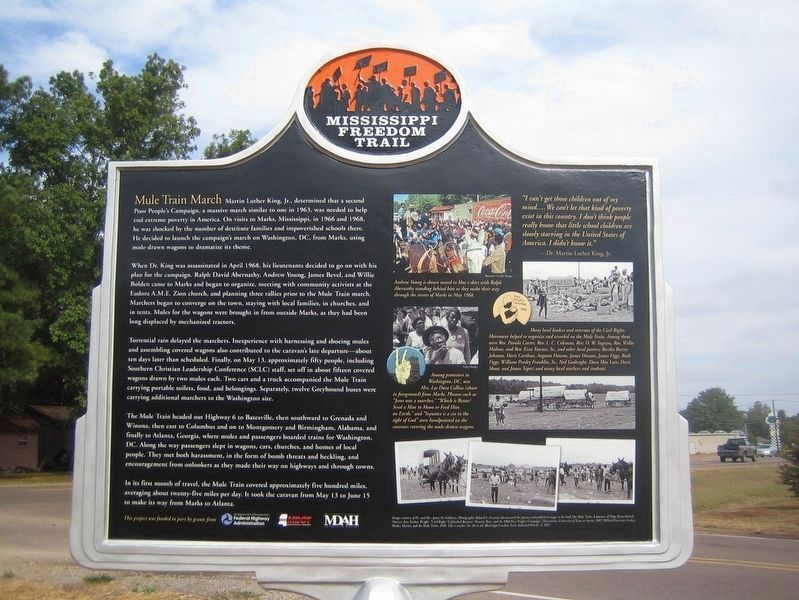 Marks Mule Train & Poor Peoples Campaign Marker image. Click for full size.
