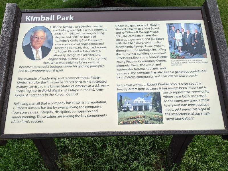 Kimball Park Marker image. Click for full size.