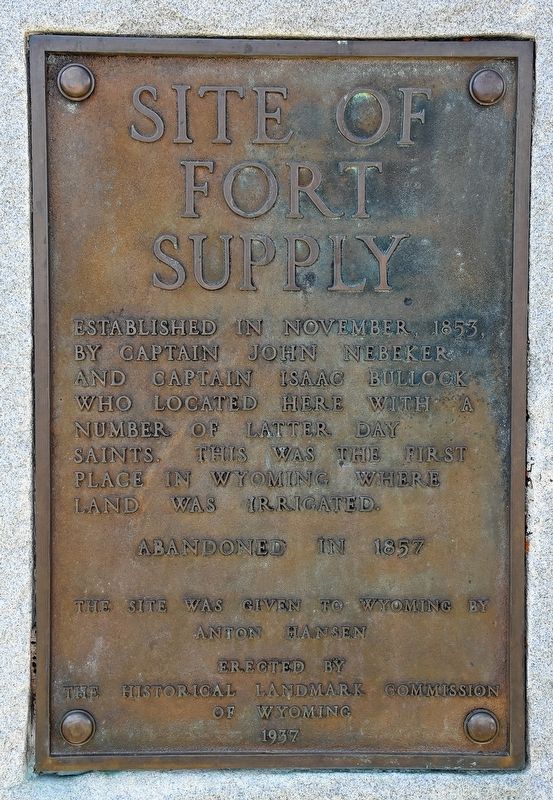 Fort Supply Marker image. Click for full size.