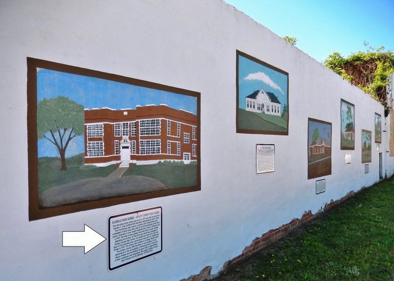 Ellaville High School Schley County High School Marker. Click for full size. Ellaville High School Schley County High School Marker image. Click for full size.