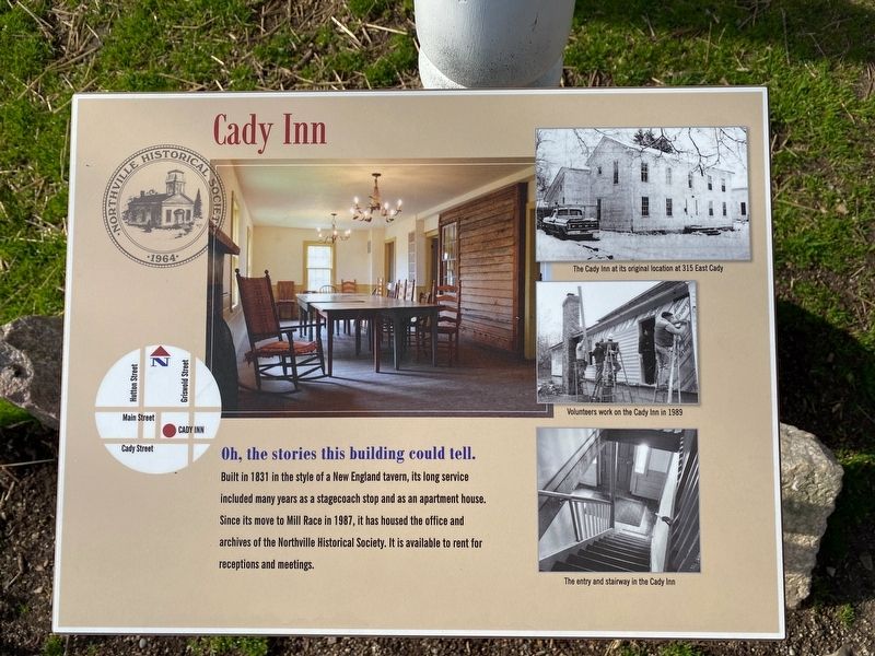 Cady Inn Marker image. Click for full size.