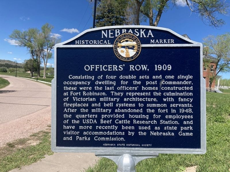 Officers� Row, 1909 Marker image. Click for full size.