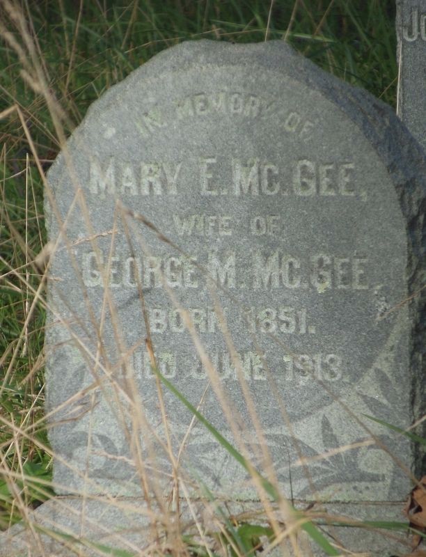 Memorial For Mary E. Mc.Gee image. Click for full size.