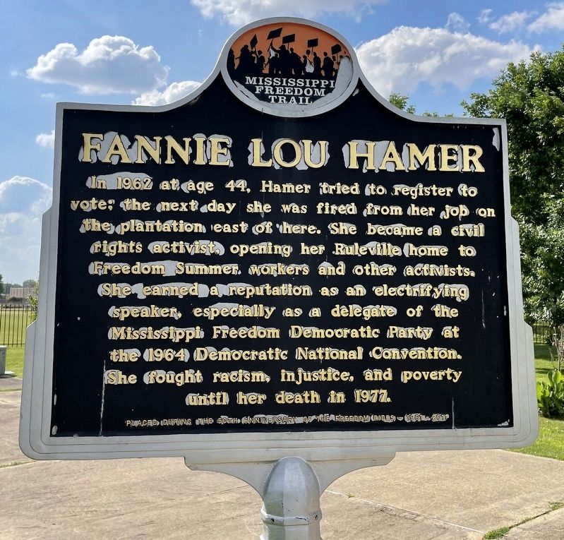 Fannie Lou Hamer Marker image. Click for full size.