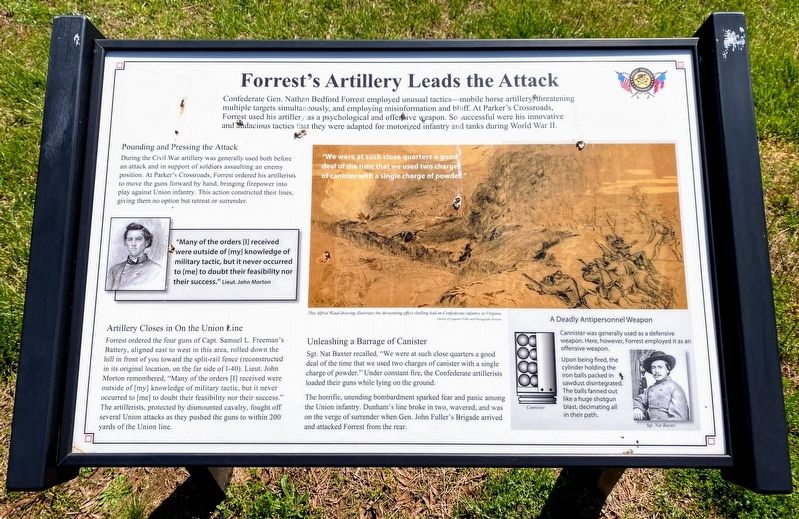 Forrest's Artillery Leads the Attack Marker image. Click for full size.