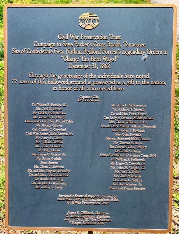 Nearby CWPT Dedication Plaque. Click for full size. Nearby CWPT Dedication Plaque image. Click for full size.