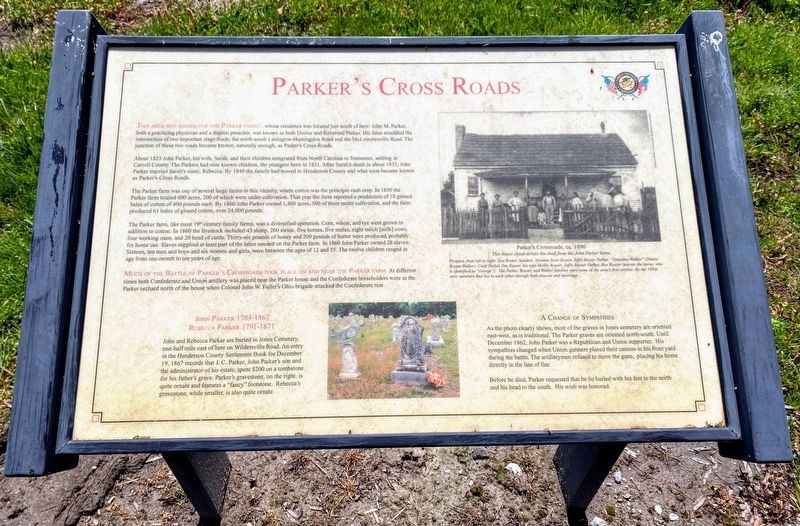 Parker's Cross Roads Marker image. Click for full size.