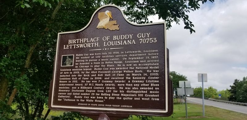 Birthplace of Buddy Guy Lettsworth, Louisiana 70753 Marker image. Click for full size.
