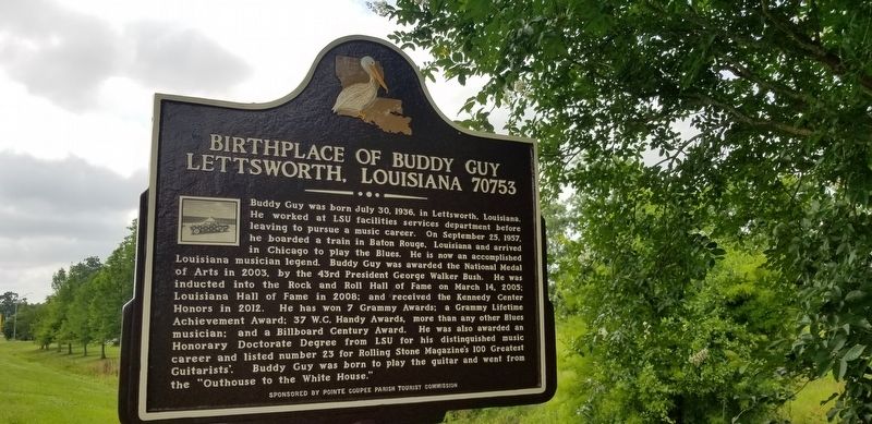 Birthplace of Buddy Guy Lettsworth, Louisiana 70753 Marker image. Click for full size.