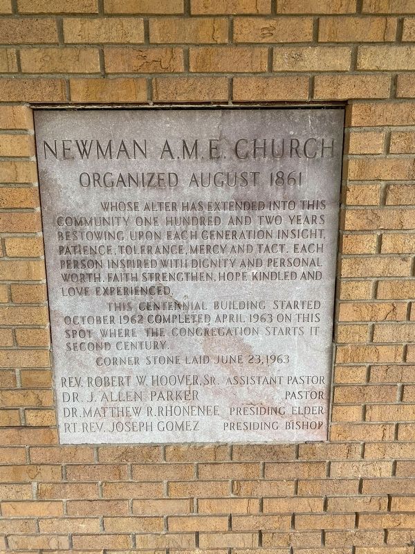 Newman African Methodist Episcopal Church image. Click for full size.
