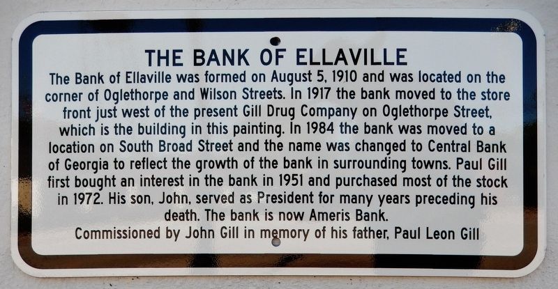 The Bank of Ellaville Marker image. Click for full size.