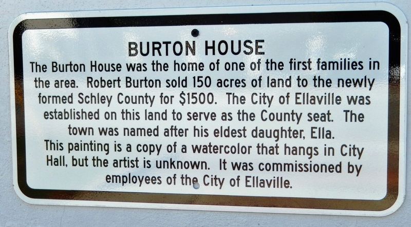 Burton House Marker image. Click for full size.