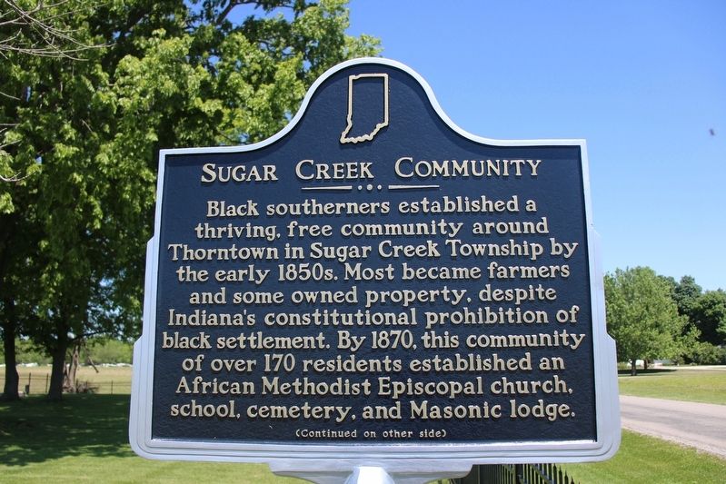 Sugar Creek Community Marker image. Click for full size.