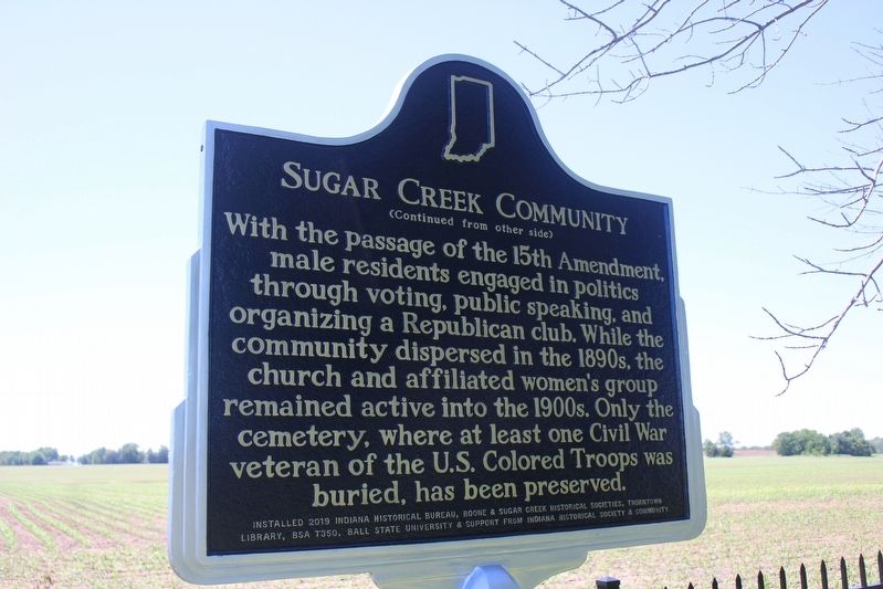 Sugar Creek Community Marker image. Click for full size.