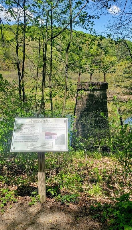 Remnants of the Past: The Dam and Outlet Tower Marker image. Click for full size.